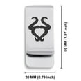 thumbnail image 2 of Stainless Steel Taurus Zodiac Sign (Bull) Classic Slim Money Clip Credit Card Holder, 2 of 2