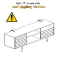 thumbnail image 5 of Modern TV Stand Cabinet Open Shelves & Drawer Wooden Legs, 5 of 6