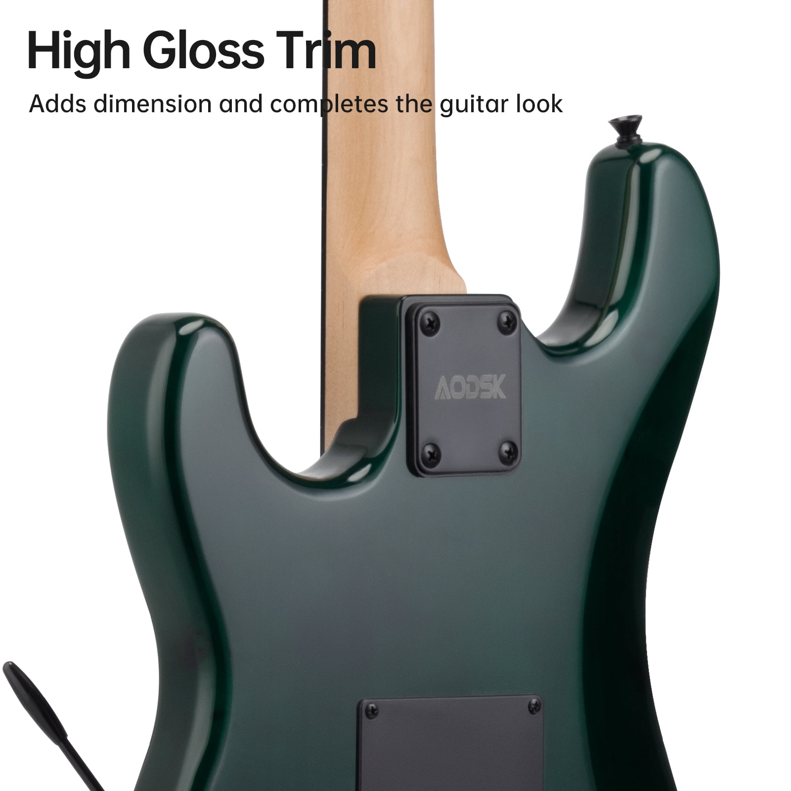 AODSK 39" Full-Size Electric Guitar Starter Kit, HSS Pickups, Guitar with Amp & All Accessories for Beginners