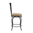 thumbnail image 3 of Linon Bryson Round 25" High Back Metal Swivel Counter Stool, Brown/Light Brown, 3 of 8