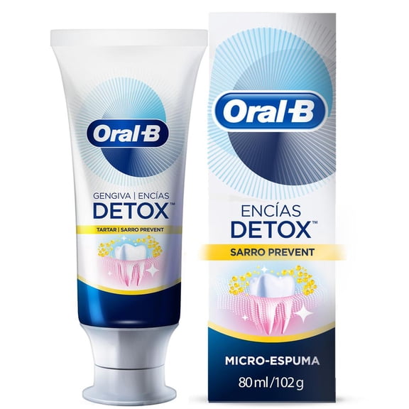 Pasta Dental Oral-B Encías Detox Sarro Prevent con Flúor, 1 pza de 80 ml