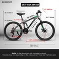 thumbnail image 4 of Bicicleta de montaña de suspensión completa de 27,5 pulgadas, amortiguadores dobles delanteros y traseros, frenos de disco mecánicos, 21 velocidades, adecuado para hombres y mujeres, 4 of 5