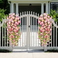 thumbnail image 3 of 6PCS Artificial Hanging Flowers, UV Resistant Fake Plastic Faux Hanging Plants Morning Glory Vines for Indoor Outdoor Garden Porch Eave Wedding Wall Décor, 3 of 5