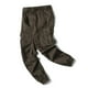 thumbnail image 5 of Pantalones largos para hombre, informales, lisos, con bolsillo, cintura elástica, para exteriores, con cordón ajustable, para trabajo, 5 of 7