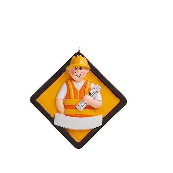 Construction Personalized Ornament DO-IT- YOURSELF