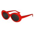 thumbnail image 2 of Gafas de sol con lentes ovaladas, estilo retro, atrevido y moderno, montura gruesa, estilo vintage de los años 80. segundo 1, 2 of 6