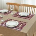 thumbnail image 3 of Tribal Boho Artistic Flax Placemats Set of 4, 12x18 Inch Rustic Vintage Style Classic Table Mats, Washable Earthy Ethnic Decor for Kitchen or Dining Display, 3 of 6