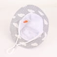 thumbnail image 5 of SGFCWSX Kids Bucket Hat Wide Brim UV Protection Print Chin Strap Breathable Mesh Summer Outdoor Beach Sun Hats for Boys Girls Gray Size 2-4 Years, 5 of 8