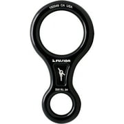 Fusion Climb Aluminum Figure 8 Descender Climbing Gear Downhill Equipment 35KN/3500kg 7075 Aluminum Alloy Rigging Plate for Climbing Belaying and Rappeling Device Black