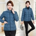 thumbnail image 4 of Chaqueta corta de algodón delgada y ligera para mujeres de mediana edad y mayores, más chaqueta de algodón grande, 4 of 6