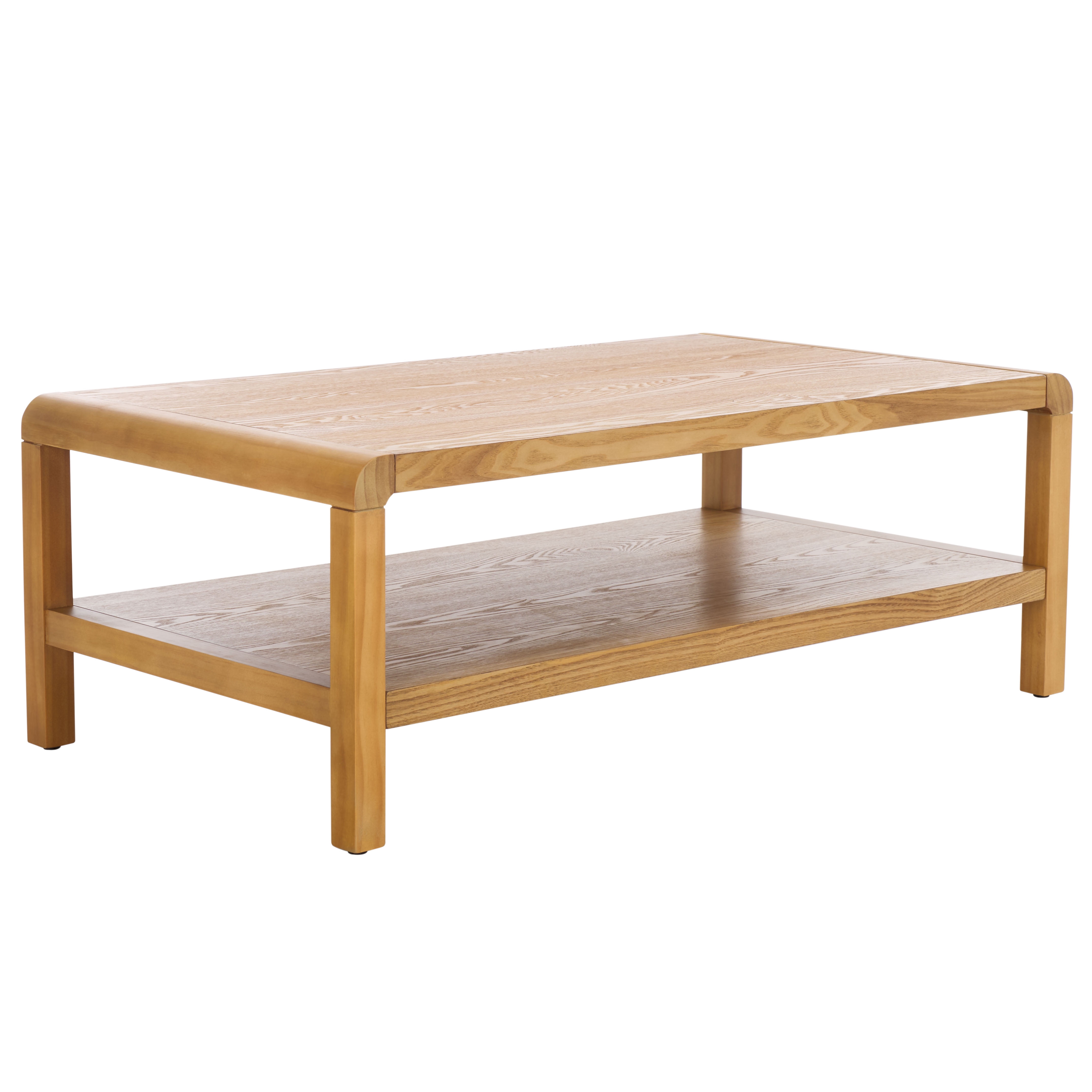 Safavieh Omara Glam 1 Shelf Pine Coffee Table, Natural
