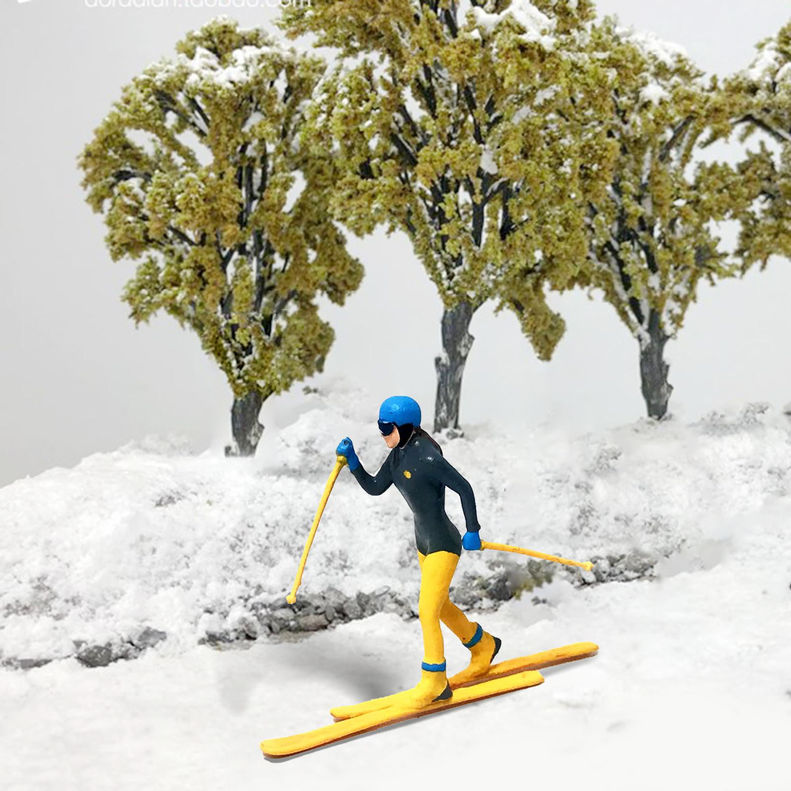 Miniature Model, Ski Figures, Landscape, Stage Layout, Decoration of 