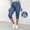 c01Blue, variant on LNWUY Womens High Waisted Capri Denim Short Knee Length Faux Denim Printed Pants Skinny Slim Fit Stretch Denim Capri Jeans Black M