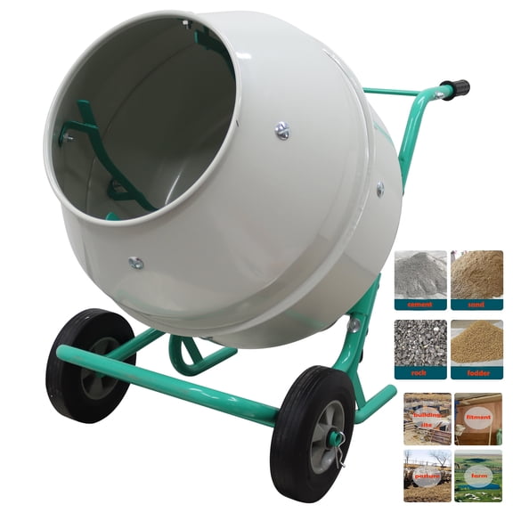 5.3 Cu.Ft Concrete Mortar Mixer Machine Hand-Pushed Electric 110V