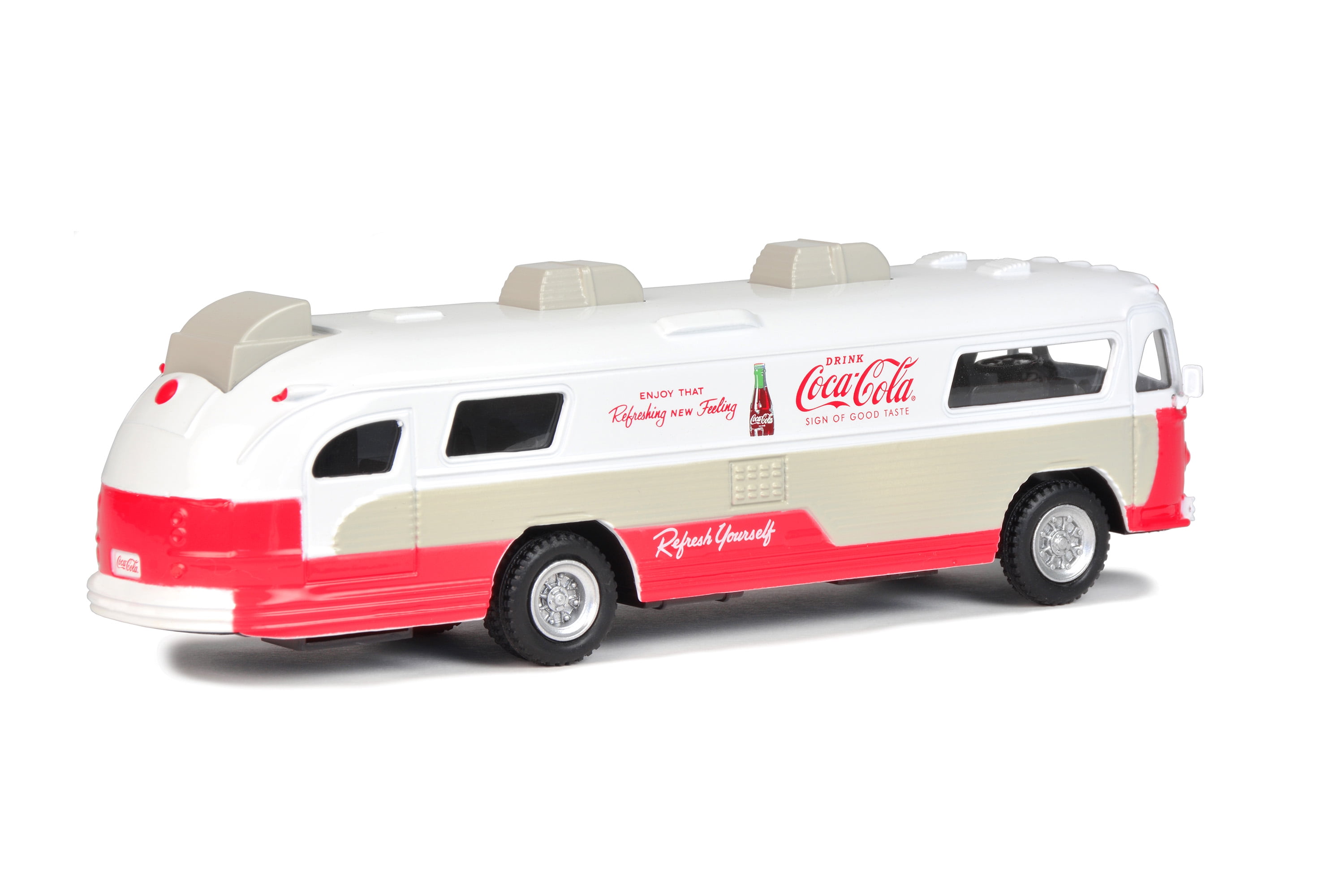 Coca-Cola 1/64 1960 Flexible Starliner Bus Collectible Toy Vehicle
