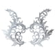 thumbnail image 4 of 1 par de apliques de encaje con bordado floral para manualidades de costura y decoración. Blanco, 4 of 9