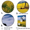 thumbnail image 3 of Designart "Meadow With Green And Yellow Oil Drilling Rig" Oil Rigs / Fields Floater Framed Canvas Art Print, 3 of 5