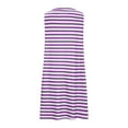 thumbnail image 5 of Annhoo Womens Summer Tank Dresses Striped Sleeveless Crew Neck A-Line Loose Casual Beach Mini Sundress with Pockets, 5 of 6
