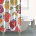 thumbnail image 4 of Colorful Strawberry Plants Fruit Leaf Shower Curtain 36"x72" ,Bathroom Decorative Shower Curtains Set with 12 Hooks,Modern Waterproof Washable Shower Curtain, 4 of 6