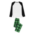 thumbnail image 6 of Elippeo Family Matching Christmas Pajamas, Letter Print Long-Sleeved Tops + Plaid Trousers Sleepwear Outfits, 6 of 6