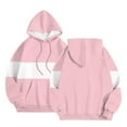 thumbnail image 6 of Womens Oversized Drawstring Hoodie with Pocket Dropped Long Sleeve Hooded Sweatshirt Boyfriend Style Pullover Tops (XL, Pink 01), 6 of 6