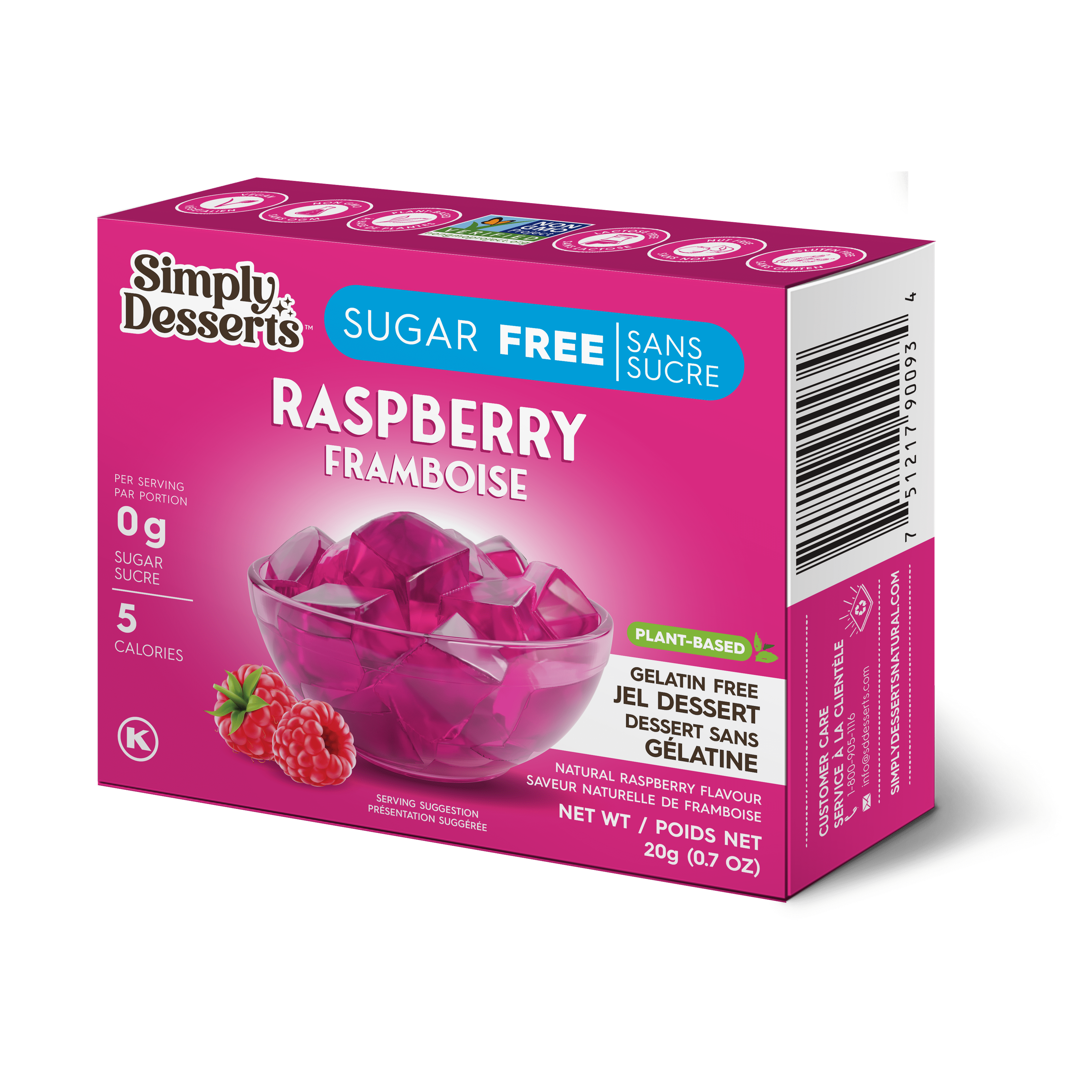 Simply Delish - Dessert Jel à la framboise, 20g