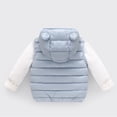 thumbnail image 4 of LIJCC Baby Boys Girls Hooded Vest Winter Puffer Outerwear Faux-Down Packable Kids Hoodies Winter Lightweight Sleeveless Bear Ears Zipper Up Jacket, 4 of 8