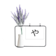 thumbnail image 1 of Carácter katakana japonés. Tarjeta de jarrón de lavanda artificial, 1 of 3