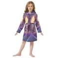 thumbnail image 6 of FORMRS Niños Bathrobe Unisex Hooded Robe Soft Plush Pajamas Sleepwear, Size 4-6T, Night Purple Road, 6 of 7