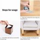 thumbnail image 4 of Juego de 4 patas elevadoras para cama de acero al carbono, elevadores para muebles que añaden 5 cm de altura, soportan 10000 libras, elevadores para mesa, silla o C (cuadrados marrones), Superma, 4 of 5