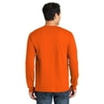 thumbnail image 3 of Gildan Ultra Cotton Men's Long Sleeve T-Shirt, Durable, Crewneck Classic Fit Tee, Orange, 2XL, 3 of 5