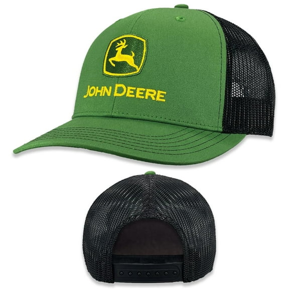 Gorra Trucker de Béisbol John Deere Verde y Negro