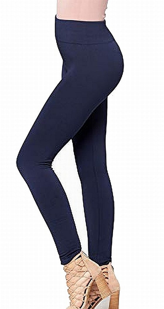 Hue Womens Leggings Dark Navy M/L Fleece Lined FullLength M