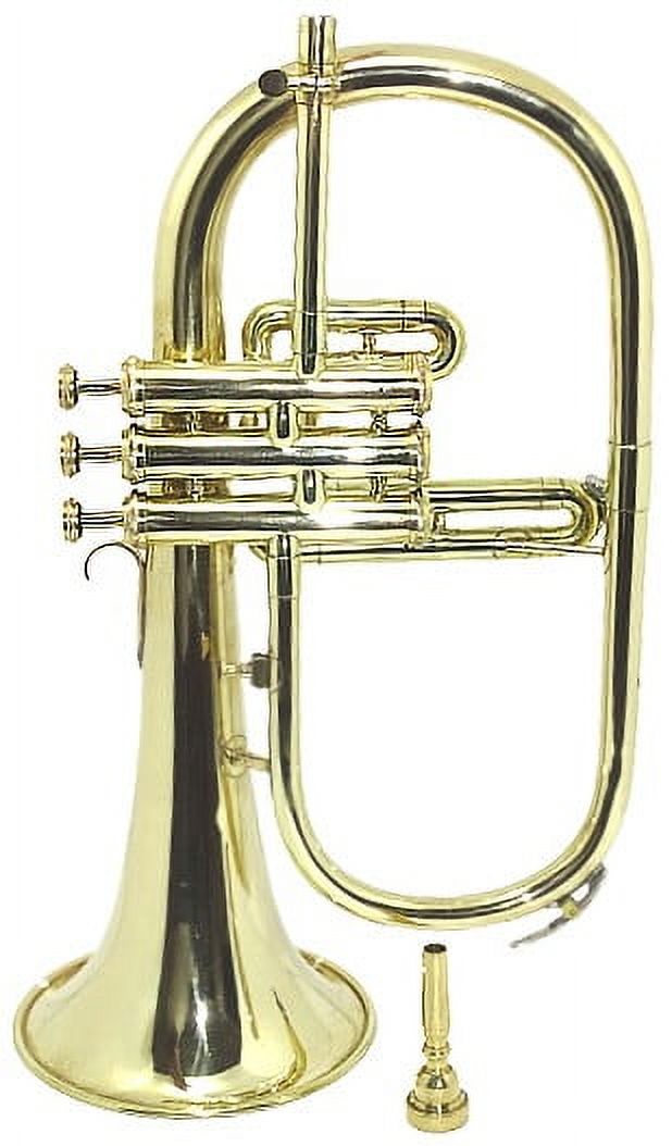 SHREYAS FLUGEL HORN BRASS FINISH BB PITCH W HARDCASE MP BRASS FLUGLEHORN