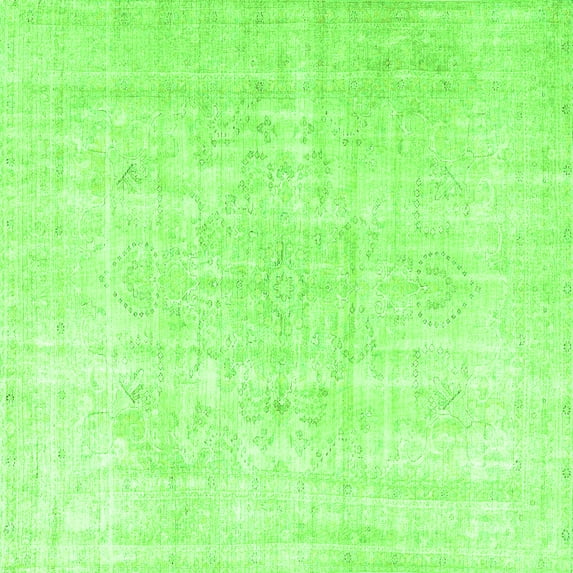 Ahgly Company Indoor Square Persian Green Traditional Area Rugs, 6' Square