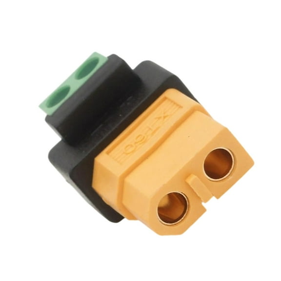 Bidirectional XT60 Female to 2Pin Terminal Adapter Solderless Design for Energy Storage Device Lightweight