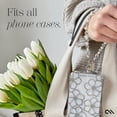 thumbnail image 5 of Phone Charm with Beaded Pearls and Crystals - Detachable Anti Theft Strap Hands-Free iPhone Wrist for Women Chain Wristlet Galaxy, Pixel More Crystal Pearl, 5 of 5