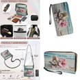 thumbnail image 4 of ZUXONGSY Conch Hibiscus Starfish Print Women's PU Leather Hobo Bag & Wallet Set, Stylish Crossbody Satchel with Adjustable Strap, Large Capacity for Shopping Work Business, 4 of 5