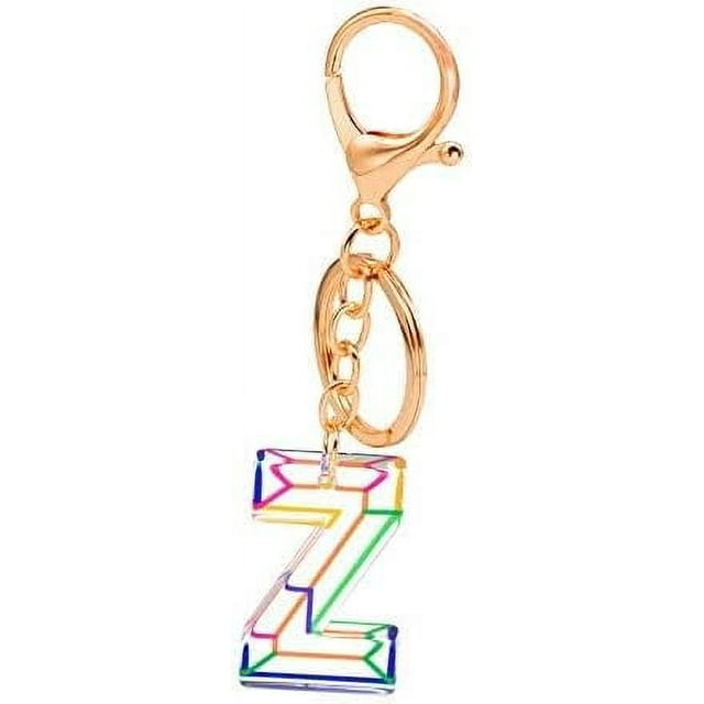 Letter Keychain,26 Letters A-Z Decorative Letter Keychain,Name Keychain for Women Girls Men Teenager Gift