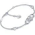 thumbnail image 2 of Pulseras para mujer en plata de ley 925 con corazón infinito, chapadas en oro blanco y diamantes, ajustables. El mejor regalo para el Día de la Madre., 2 of 5