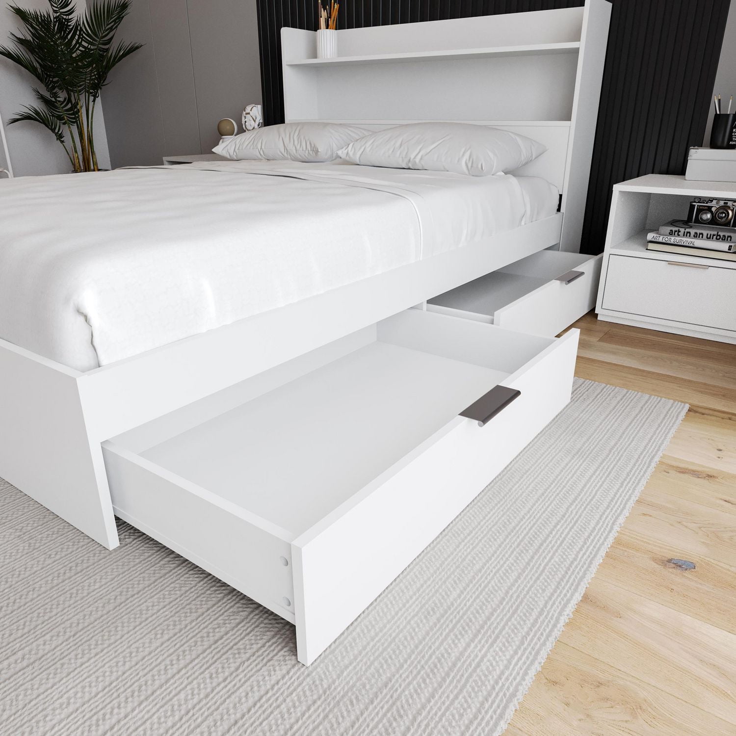 Nexera Hunter 2-Drawer Storage Bed