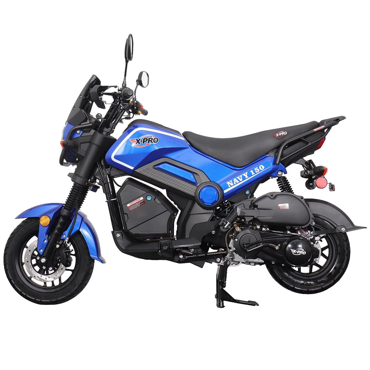 X‑Pro Navy 150cc Automatic Motorcycle – CVT Scooter with Electric & Kick Start, LED Lights, Aluminum Wheels, 149.6cc Air‑Cooled Engine