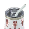 thumbnail image 3 of TAL 16oz Stainless Steel Wine Tumbler with Straw, Lobsters, 3 of 6