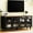 Black + Dark Walnut, variant on 63-inch Cabinet for 70-inch TVs with Glass Doors / Versatile Furniture, Keep Home Tidy