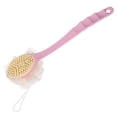 thumbnail image 3 of Injueey Cepillo de ducha Mango largo Esponja Pelota de baño Cerdas suaves Masaje Exfoliante Espalda Scrubber, Rosa Type2 NO2 Injueey HA004088-03, 3 of 6