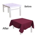 thumbnail image 6 of PiccoCasa Square Polyester Tablecloth for Indoor Outdoor 55x55 Inches Burgundy, 6 of 7