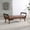 Brown, variant on Demi Bonn 52" Mid Century Bench with Walnut Wood Leg, Channeled Upholstered Footrest Stool for Living Room, Bedroom, Entryway, Brown