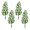 Green#033, variant on 4 Pack Artificial Conical Flower Trees with Ground Stakes, 19.7 x 8.7 Inch UV-Resistant Outdoor Shrubs for Patio, Garden, Porch, Indoor Outdoor Decor (Green)