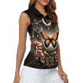 thumbnail image 4 of Whosucclay Butterfly Mushroom Women's Sleeveless Golf Shirts for Ladies, Relaxed Wrinkle Slim Stretchy Womens Golf Shirt for Hiking Daily Sports Athletic Tennis, 4 of 7