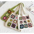 thumbnail image 3 of Kukuzhu Crochet Tote Bag for Women Cute Floral Knitted Shoulder Bag Aesthetic Fairy Y2k Woven Beach Shopping Bag Vocation, 3 of 5
